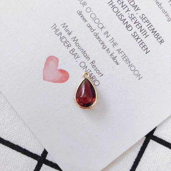 Wholesale Jewelry Accessories Glass Glaze Teardrop Shape Pendant For Bracelet And Necklace