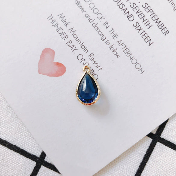 Wholesale Jewelry Accessories Glass Glaze Teardrop Shape Pendant For Bracelet And Necklace