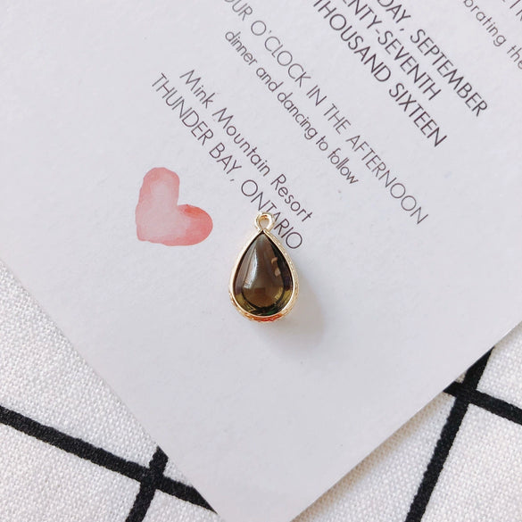 Wholesale Jewelry Accessories Glass Glaze Teardrop Shape Pendant For Bracelet And Necklace