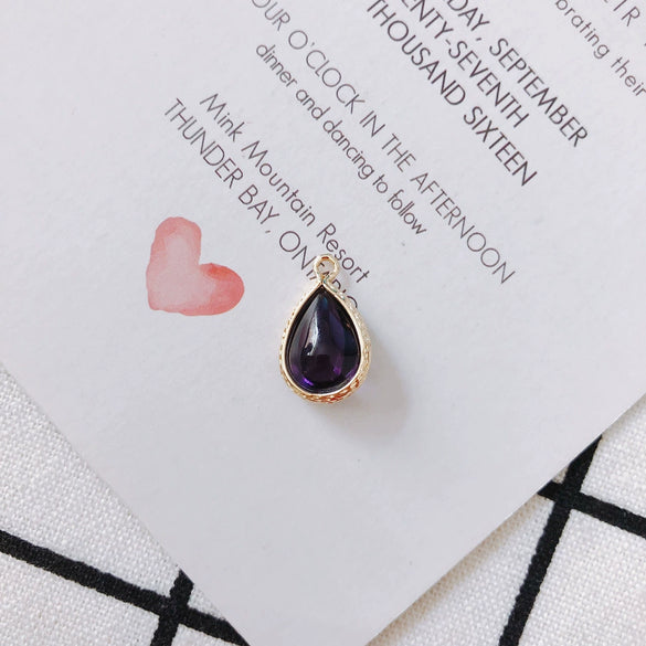 Wholesale Jewelry Accessories Glass Glaze Teardrop Shape Pendant For Bracelet And Necklace