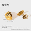 Wholesale Jewelry Accessories Heart Pendant Earring Parts 14K Gold Plated Stainless Steel Vintage Diamond Handmade For Women