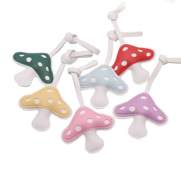 Wholesale Jewelry Accessories Leather Mushroom Pendant Clothing Accessories