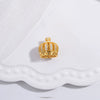 Wholesale Jewelry Accessories Material S925 Silver Inlaid Zirconium Hollow Crown Tassel Cap Pearl Beaded Torus Cap