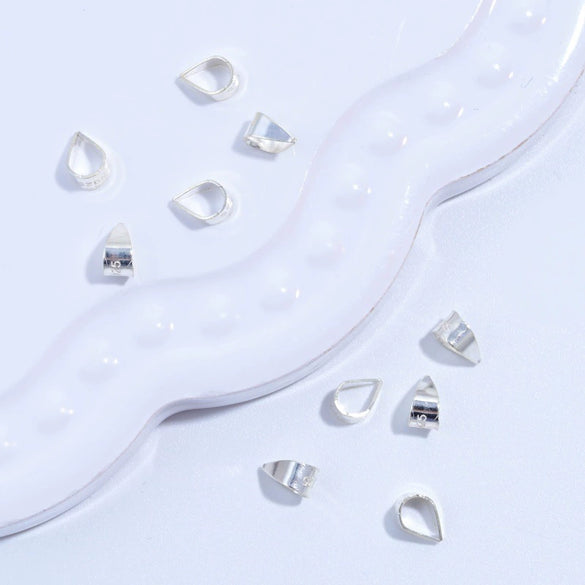 Wholesale Jewelry Accessories Melon Seed Buckle Handmade Diy Bracelet Necklace Pendant S925 Sterling Silver Electroplated