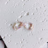 Wholesale Jewelry Accessories Metal Acrylic Resin Transparent Bow Earrings Electroplated