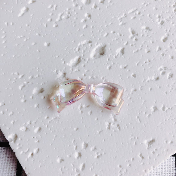 Wholesale Jewelry Accessories Metal Acrylic Resin Transparent Bow Earrings Electroplated