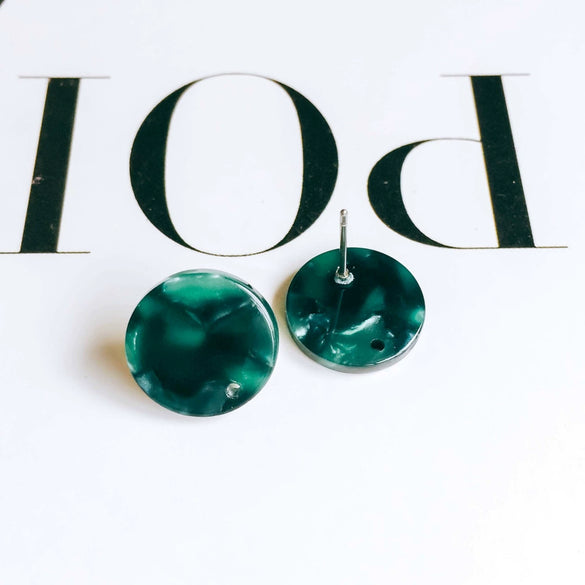 Wholesale Jewelry Accessories Plastic Resin Circle Round Dripping Glue Needle With Hole Pendant Earring Accessories