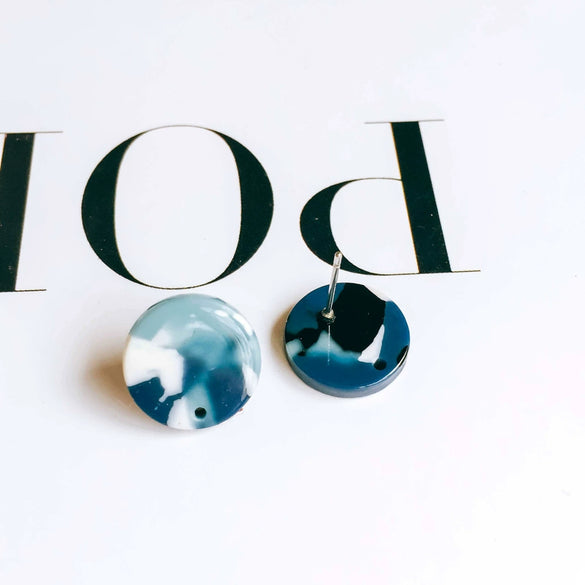 Wholesale Jewelry Accessories Plastic Resin Circle Round Dripping Glue Needle With Hole Pendant Earring Accessories