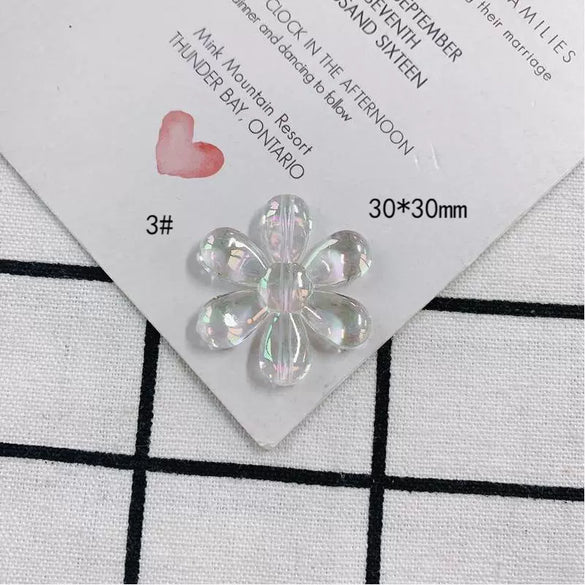Wholesale Jewelry Accessories Plastic Resin Geometric Round Flower Love Pendant