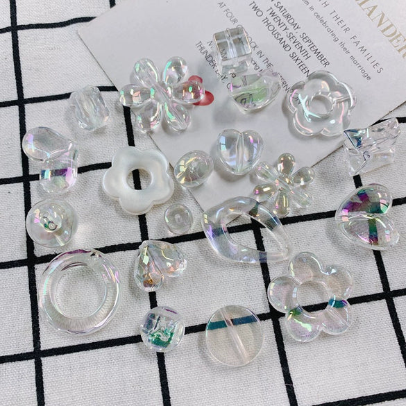 Wholesale Jewelry Accessories Plastic Resin Geometric Round Flower Love Pendant