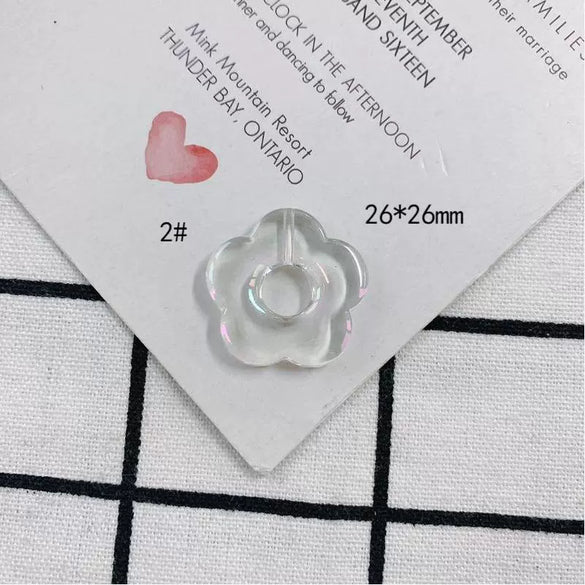 Wholesale Jewelry Accessories Plastic Resin Geometric Round Flower Love Pendant