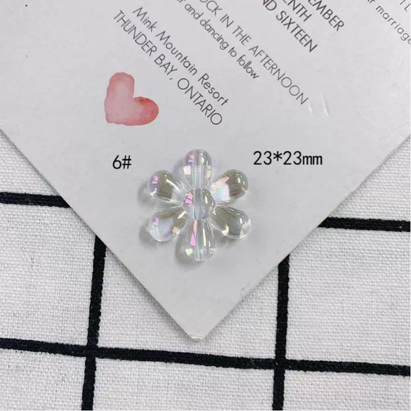 Wholesale Jewelry Accessories Plastic Resin Geometric Round Flower Love Pendant