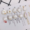 Wholesale Jewelry Accessories Plastic Resin Imitation Pearl Shaped Beads Earrings Hair Accessories With Magic Pearlescent Wrinkle Effect