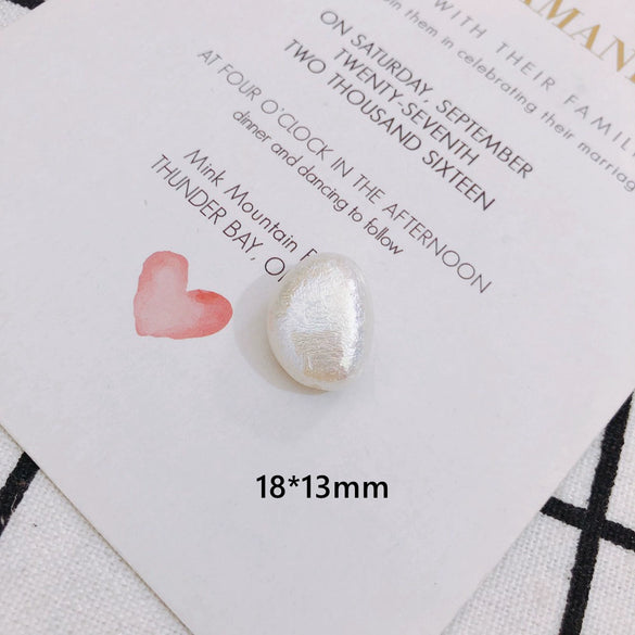 Wholesale Jewelry Accessories Plastic Resin Imitation Pearl Shaped Beads Earrings Hair Accessories With Magic Pearlescent Wrinkle Effect