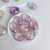 Wholesale Jewelry Accessories Plastic Resin Oval Facet Bead Necklace Bracelet Pendant