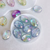 Wholesale Jewelry Accessories Plastic Resin Oval Facet Bead Necklace Bracelet Pendant