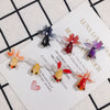 Wholesale Jewelry Accessories Plastic Resin Red Koi Goldfish Pendant Earrings Handmade