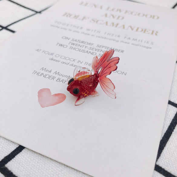 Wholesale Jewelry Accessories Plastic Resin Red Koi Goldfish Pendant Earrings Handmade