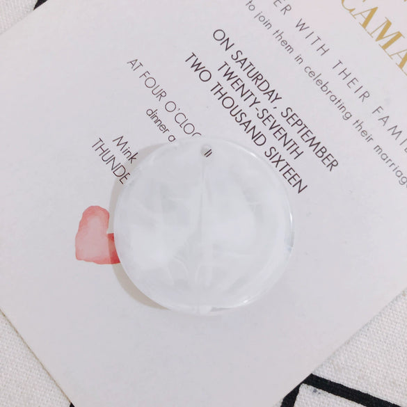 Wholesale Jewelry Accessories Plastic Resin Round Halo Earrings With Holes Pendant