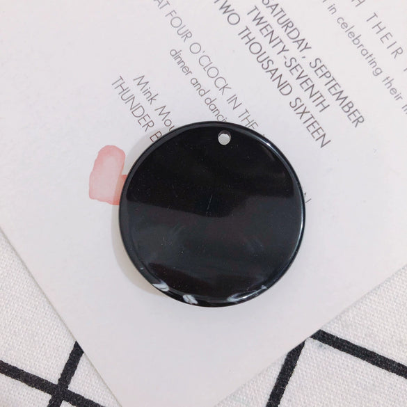 Wholesale Jewelry Accessories Plastic Resin Round Halo Earrings With Holes Pendant