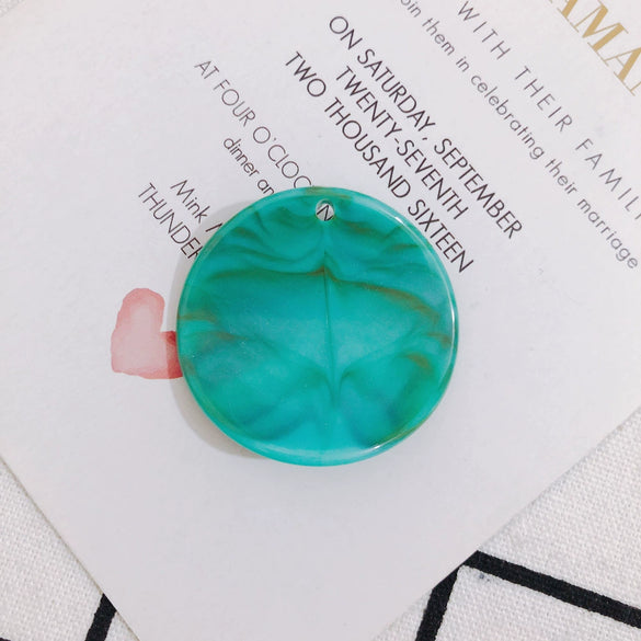 Wholesale Jewelry Accessories Plastic Resin Round Halo Earrings With Holes Pendant