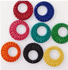 Wholesale Jewelry Accessories Plastic Resin Woven Rattan Hollow Ring Pendant Earrings
