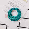 Wholesale Jewelry Accessories Plastic Resin Woven Rattan Hollow Ring Pendant Earrings