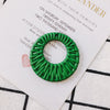 Wholesale Jewelry Accessories Plastic Resin Woven Rattan Hollow Ring Pendant Earrings