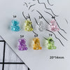 Wholesale Jewelry Accessories Resin Acrylic Transparent Bear Hole Pendant Necklace Material