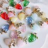 Wholesale Jewelry Accessories Resin Strawberry Inlaid Pearl Pendant Earrings Environmentalfriendly