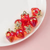 Wholesale Jewelry Accessories Resin Strawberry Inlaid Pearl Pendant Earrings Environmentalfriendly
