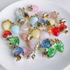 Wholesale Jewelry Accessories Resin Strawberry Inlaid Pearl Pendant Earrings Environmentalfriendly