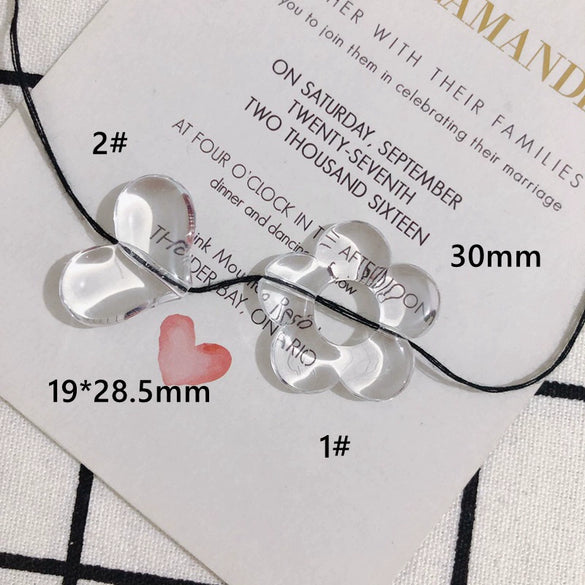 Wholesale Jewelry Accessories Resinacrylic Transparent Heart Pendant Earrings Hair Accessories Material