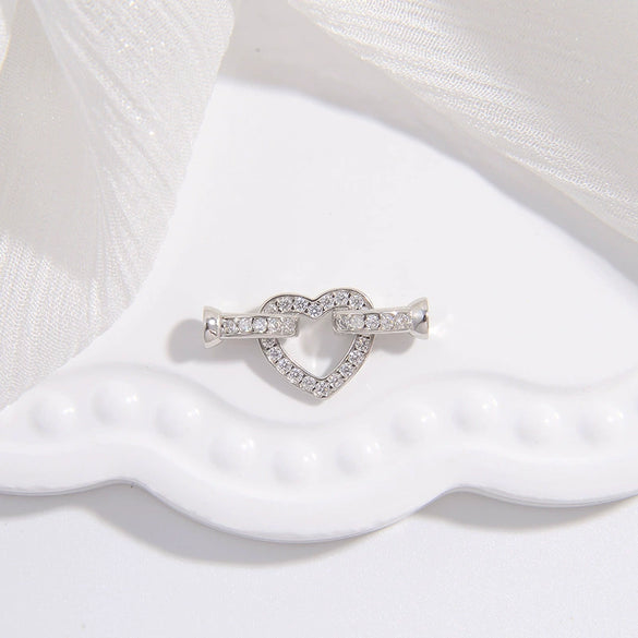 Wholesale Jewelry Accessories 925 Silver Bow Love Pearl Buckle Vshaped Fourleaf Clover Oshaped With Zirconia Design