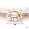 Wholesale Jewelry Accessories Square Pearl Gem Flower Zinc Alloy Hirback Pattern Electroplated