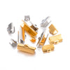 Wholesale Jewelry Accessories Stainless Steel Rectangle Horse Buckle Rope With Clip Buckle Lock Buckle Fixed Necklace Bracelet Connection Electroplating