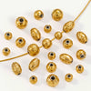 Wholesale Jewelry Accessories Stainless Steel Round Hammered Beads With Pockmarks And Beating Points Vacuum Plated