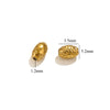Wholesale Jewelry Accessories Stainless Steel Round Hammered Beads With Pockmarks And Beating Points Vacuum Plated