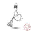Wholesale Jewelry Accessories 925 Sterling Silver Original Design Dripping Oil Butterfly Sunflower Pyramid Dinosaur Hanging Beads Bracelet