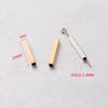 Wholesale Jewelry Accessories Titanium Steel Hollow Rectangular 3D Long Tube Fine Polishing Figure Pattern