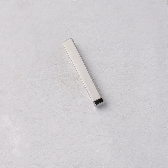Wholesale Jewelry Accessories Titanium Steel Hollow Rectangular 3D Long Tube Fine Polishing Figure Pattern