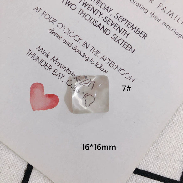 Wholesale Jewelry Accessories Transparent Glass And Plastic Resin Irregular Shaped Environmental Protection Patch Material