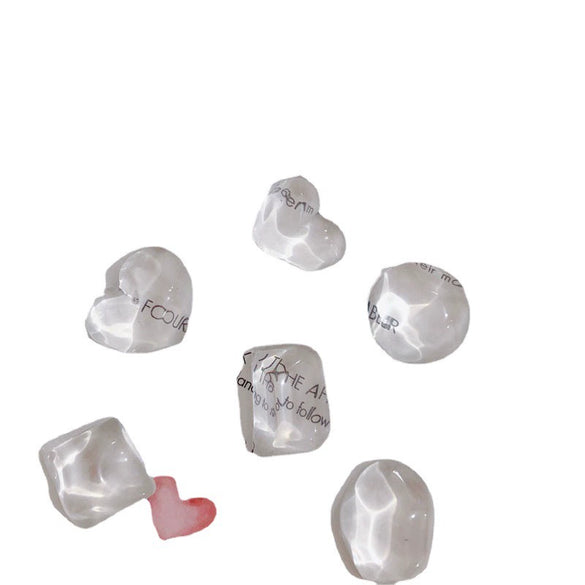 Wholesale Jewelry Accessories Transparent Glass And Plastic Resin Irregular Shaped Environmental Protection Patch Material