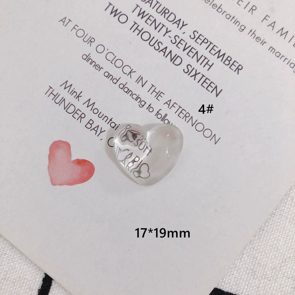 Wholesale Jewelry Accessories Transparent Glass And Plastic Resin Irregular Shaped Environmental Protection Patch Material