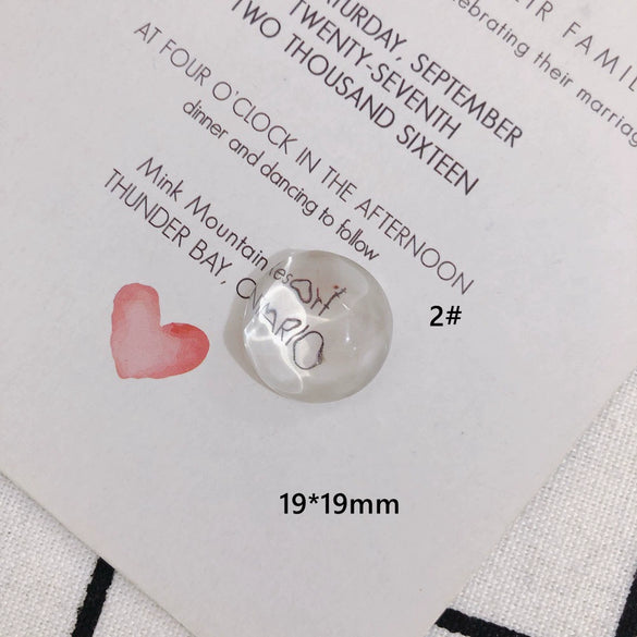 Wholesale Jewelry Accessories Transparent Glass And Plastic Resin Irregular Shaped Environmental Protection Patch Material