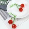 Wholesale Jewelry Accessories Wool Woven Fruit Cherry And Strawberry Pendant And Earrings Material