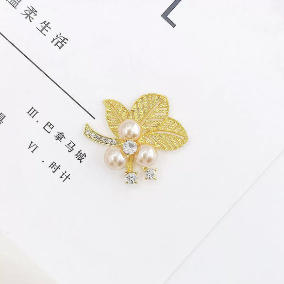 Wholesale Jewelry Accessories Zinc Alloy Diamond Leaves And Flowers Electroplated
