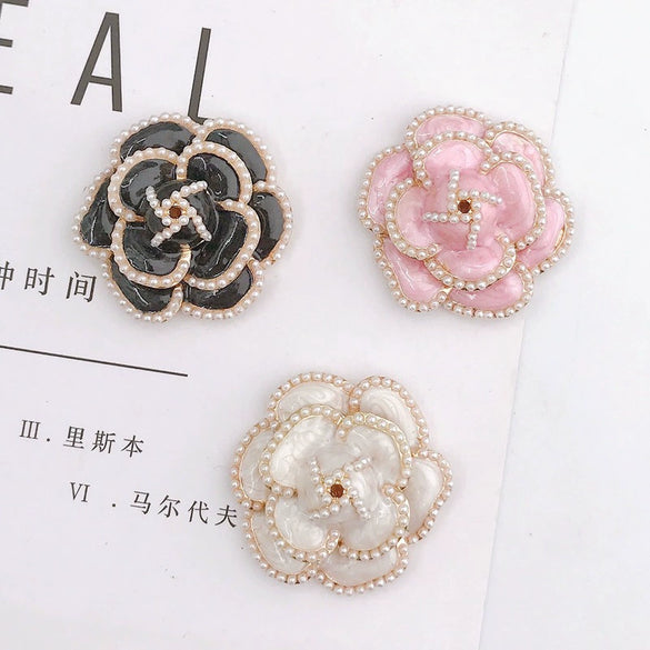 Wholesale Jewelry Accessories Zinc Alloy Handmade Diamond Pearl Flower Phone Case Accessories