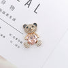 Wholesale Jewelry Accessories Zinc Alloy Handwoven Love Bear Shaped With Diamond