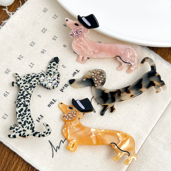 Wholesale Jewelry Acetic Acid Handmade Princess Animals Style Hairpin For Women